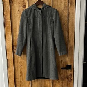 Talula Charcoal Gray Hooded Trench Coat